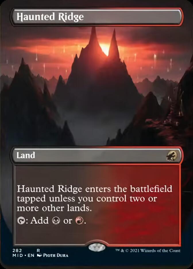 Haunted Ridge (Borderless Alternate Art) [Innistrad: Midnight Hunt] | Black Swamp Games