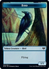 Bird (005) // Soldier Double-Sided Token [Kaldheim Commander Tokens] | Black Swamp Games