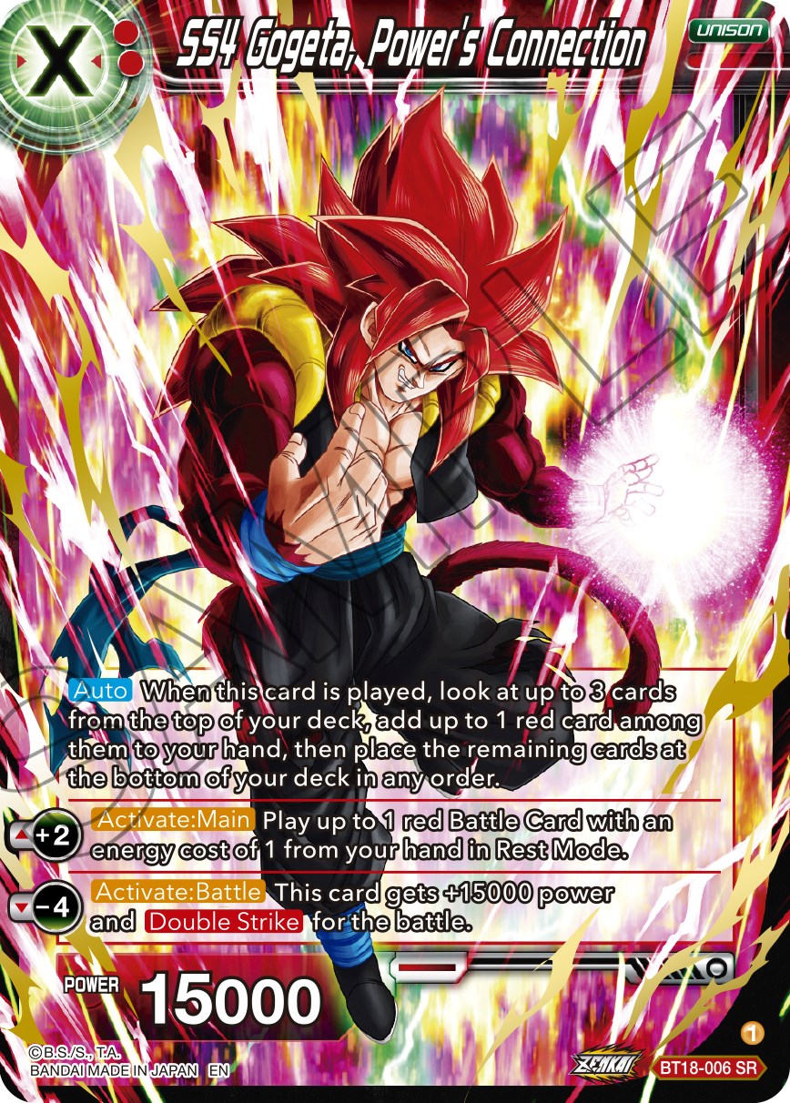 SS4 Gogeta, Power's Connection (BT18-006) [Dawn of the Z-Legends] | Black Swamp Games