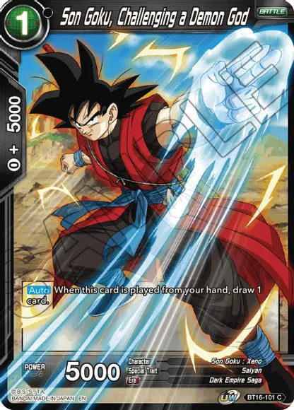 Son Goku, Challenging a Demon God (BT16-101) [Realm of the Gods] | Black Swamp Games