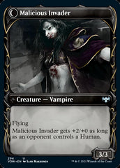 Innocent Traveler // Malicious Invader (Showcase Fang Frame) [Innistrad: Crimson Vow] | Black Swamp Games