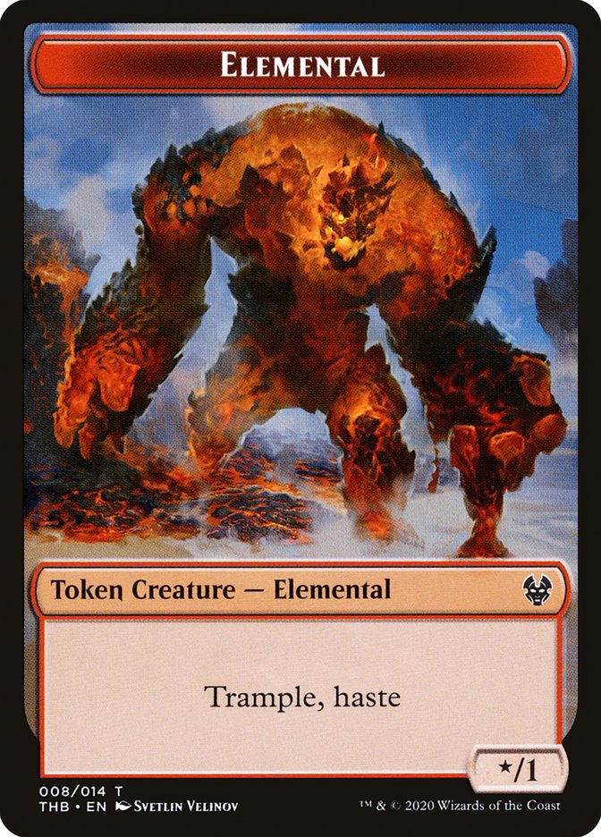 Human Soldier // Elemental Double-Sided Token [Theros Beyond Death Tokens] | Black Swamp Games