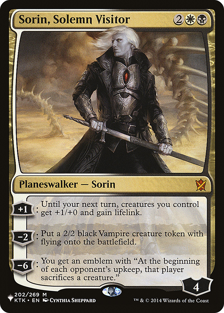 Sorin, Solemn Visitor [The List Reprints] | Black Swamp Games