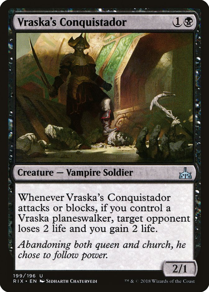 Vraska's Conquistador [Rivals of Ixalan] | Black Swamp Games