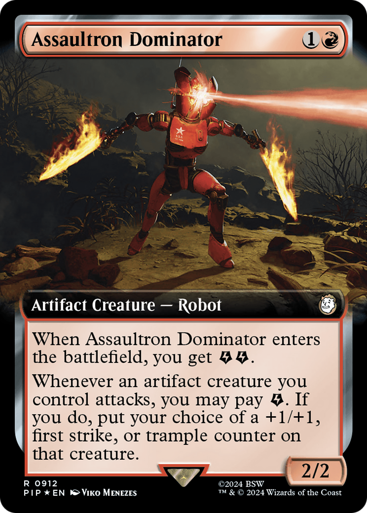 Assaultron Dominator (Extended Art) (Surge Foil) [Fallout] | Black Swamp Games