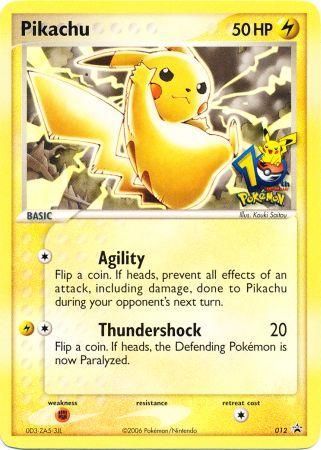 Pikachu (012) (10th Anniversary Promo) [Miscellaneous Cards] | Black Swamp Games