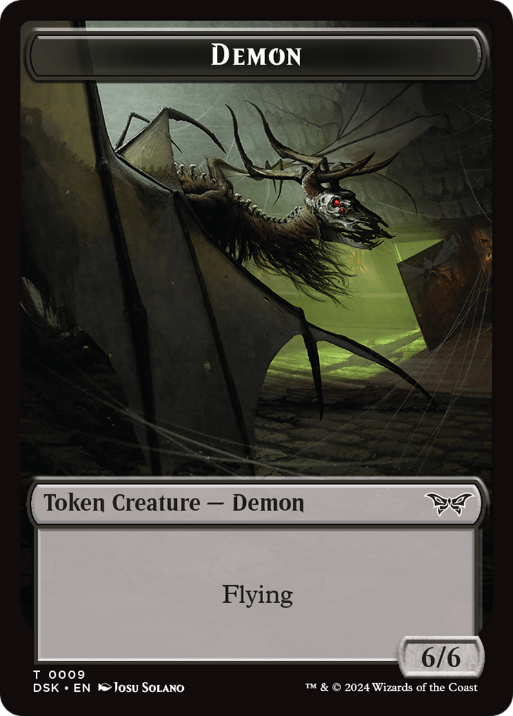 Demon Token [Duskmourn: House of Horror Tokens] | Black Swamp Games