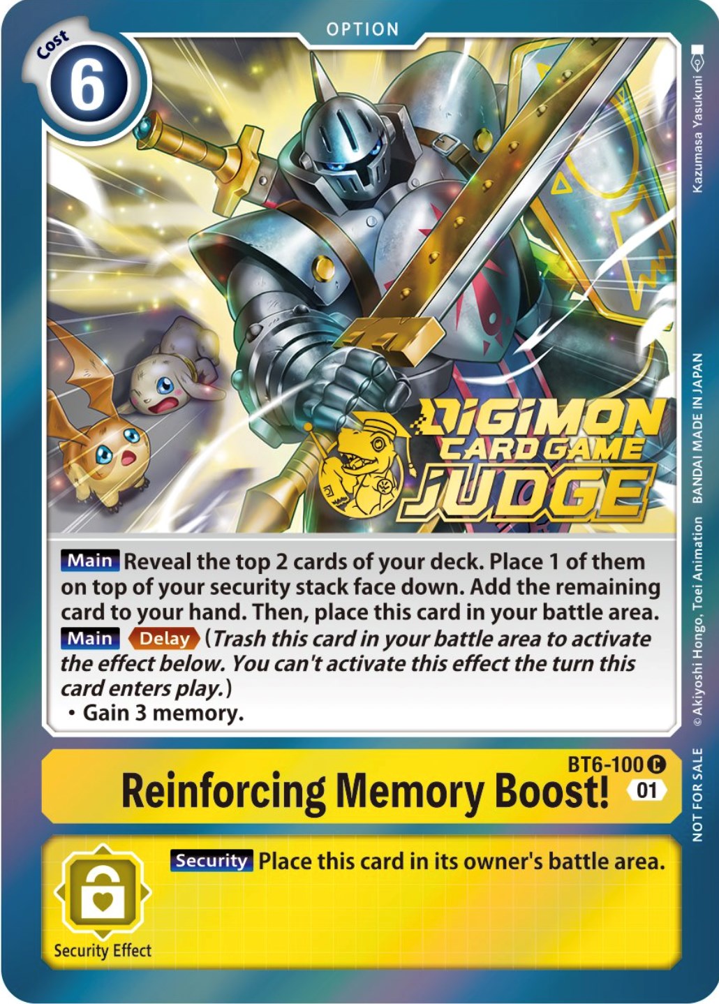 Reinforcing Memory Boost! [BT6-100] (Judge Pack 3) [Double Diamond Promos] | Black Swamp Games