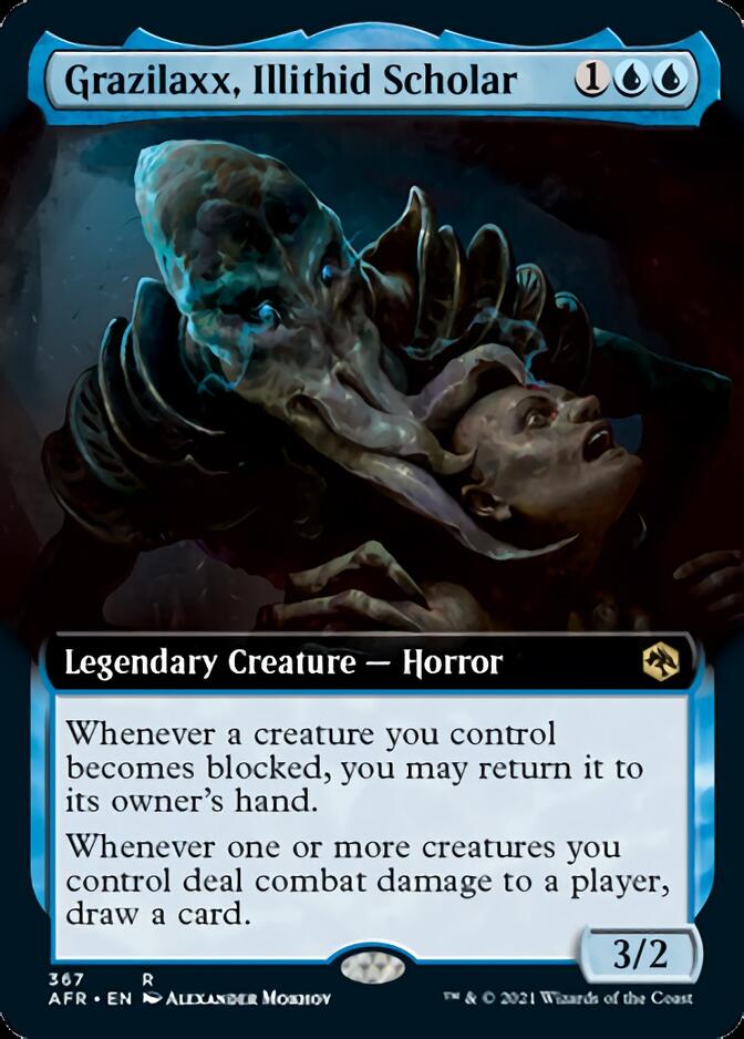 Grazilaxx, Illithid Scholar (Extended Art) [Dungeons & Dragons: Adventures in the Forgotten Realms] | Black Swamp Games