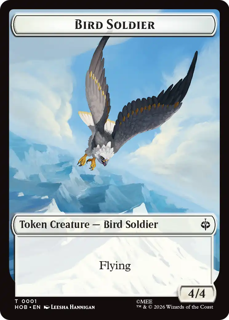 Bird Soldier // Axe Double-Sided Token [The Hobbit Tokens] | Black Swamp Games