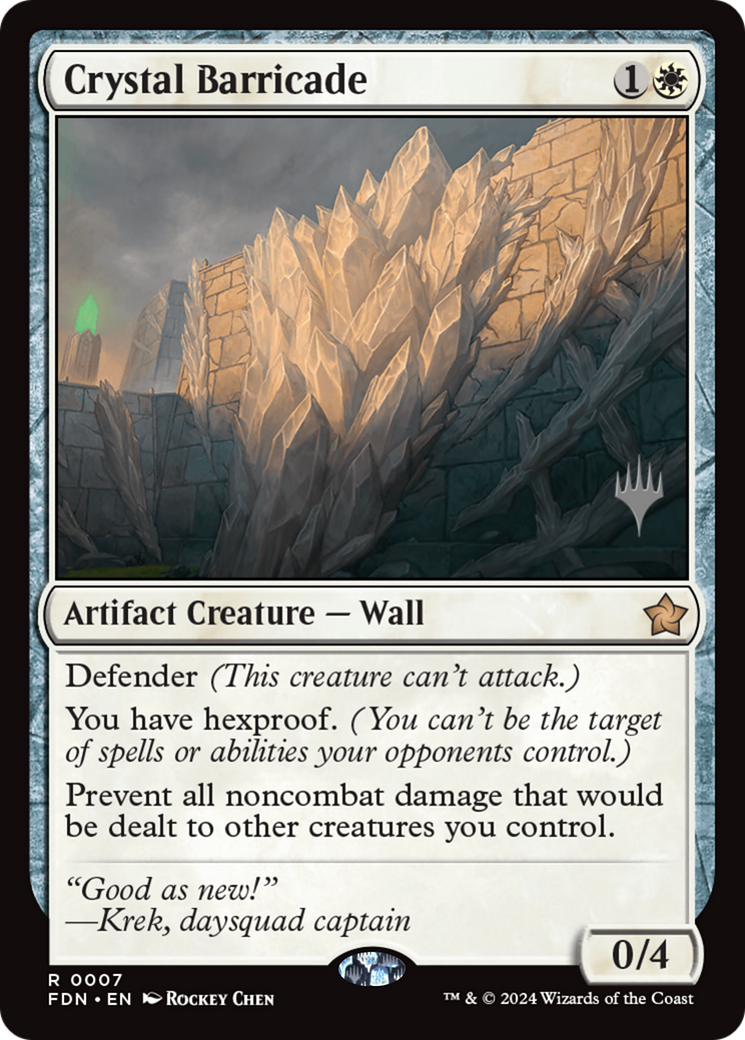 Crystal Barricade [Foundations Promos] | Black Swamp Games
