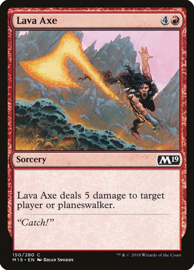 Lava Axe [Core Set 2019] | Black Swamp Games