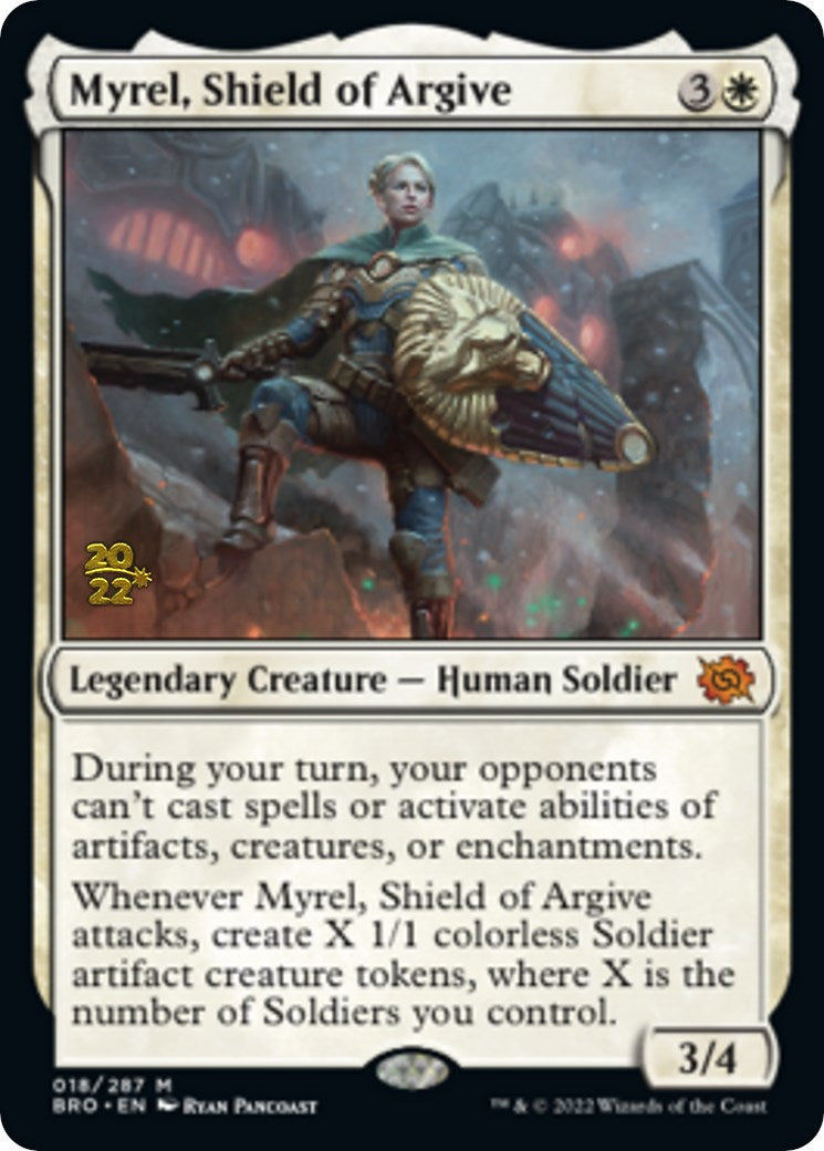 Myrel, Shield of Argive [The Brothers' War Prerelease Promos] | Black Swamp Games