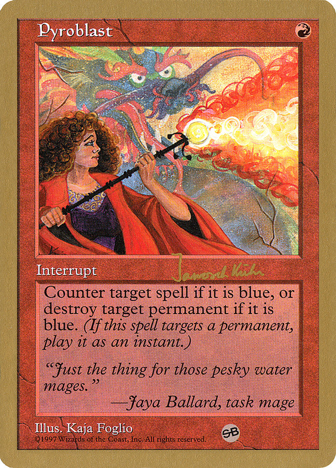 Pyroblast (Janosch Kuhn) (SB) [World Championship Decks 1997] | Black Swamp Games