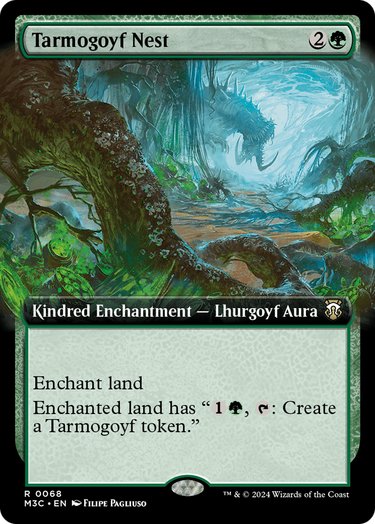 Tarmogoyf Nest (Extended Art) (Ripple Foil) [Modern Horizons 3 Commander] | Black Swamp Games