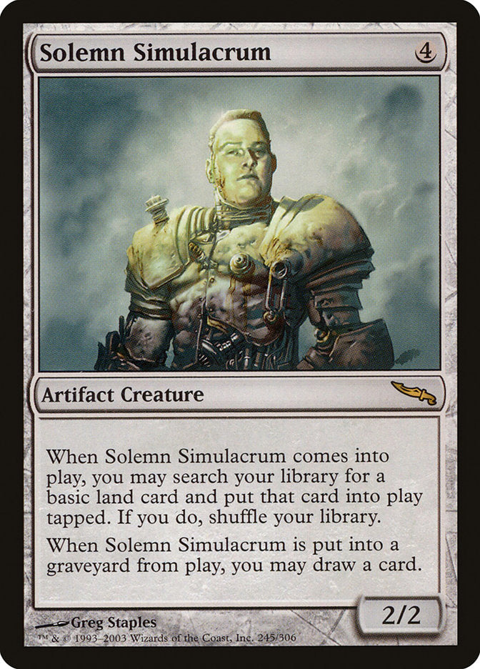Solemn Simulacrum [Mirrodin] | Black Swamp Games