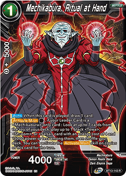 Mechikabura, Ritual at Hand (Rare) (BT13-143) [Supreme Rivalry] | Black Swamp Games