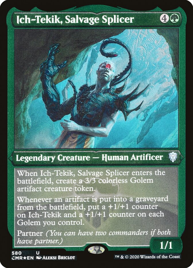 Ich-Tekik, Salvage Splicer (Etched) [Commander Legends] | Black Swamp Games