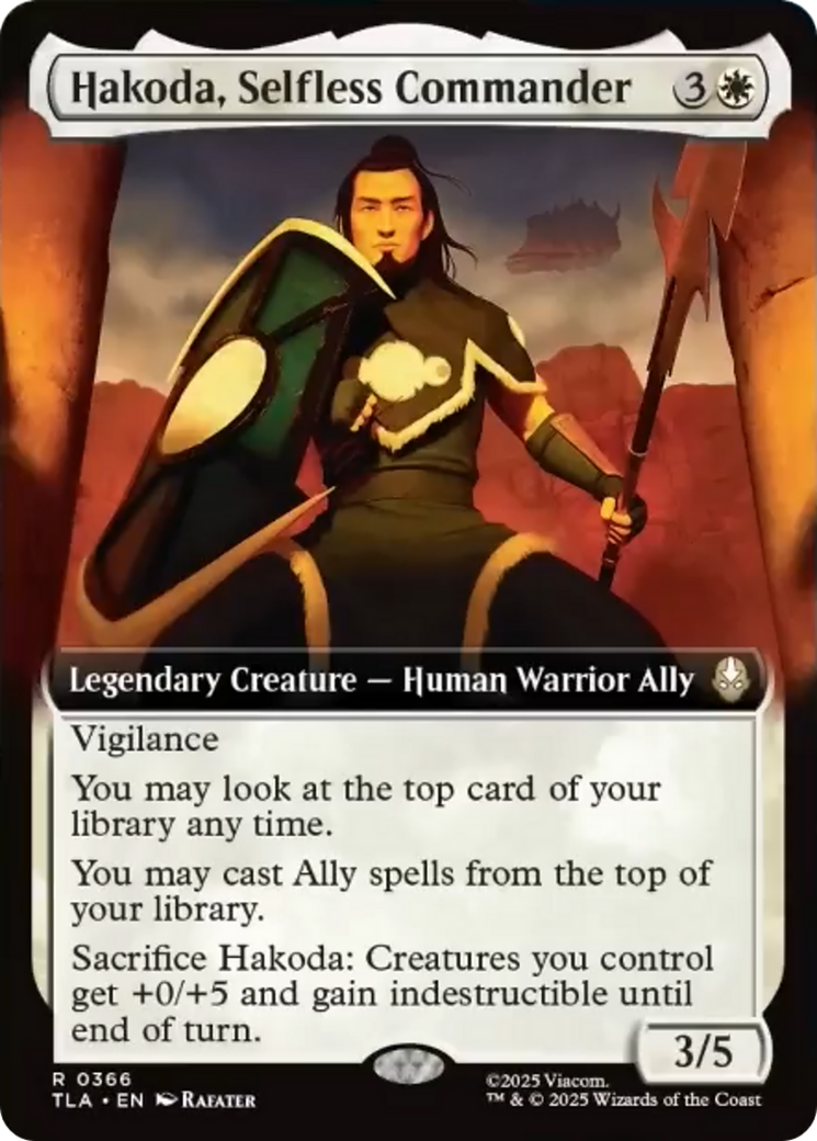 Hakoda, Selfless Commander (Extended Art) [Avatar: The Last Airbender] | Black Swamp Games