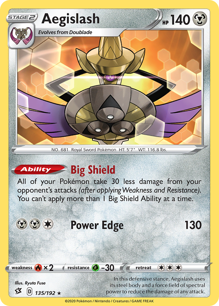 Aegislash (135/192) [Sword & Shield: Rebel Clash] | Black Swamp Games