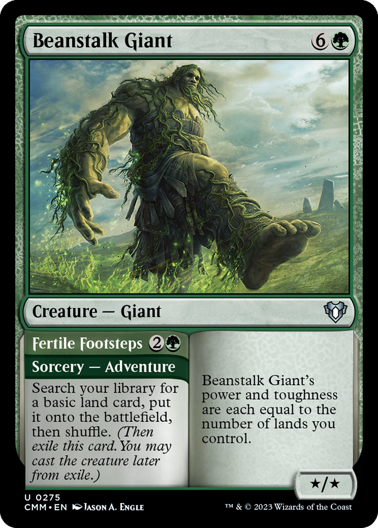 Beanstalk Giant // Fertile Footsteps [Commander Masters] | Black Swamp Games