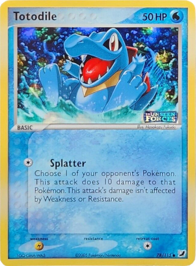 Totodile (78/115) (Stamped) [EX: Unseen Forces] | Black Swamp Games