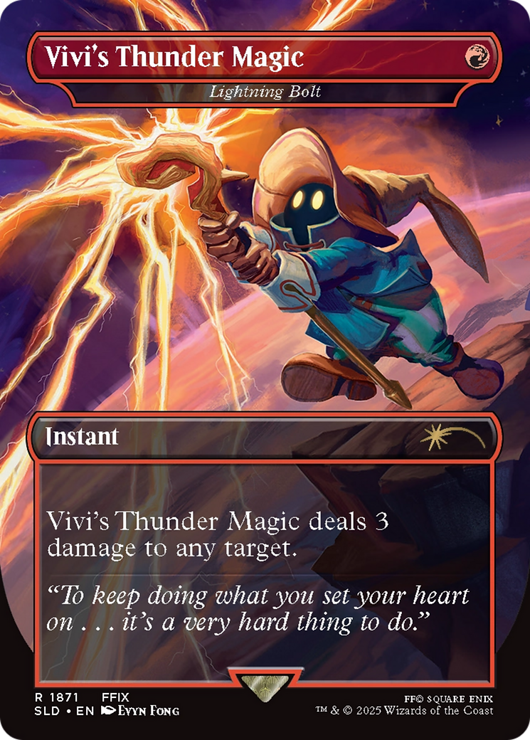 Vivi's Thunder Magic - Lightning Bolt [Secret Lair Drop Series] | Black Swamp Games
