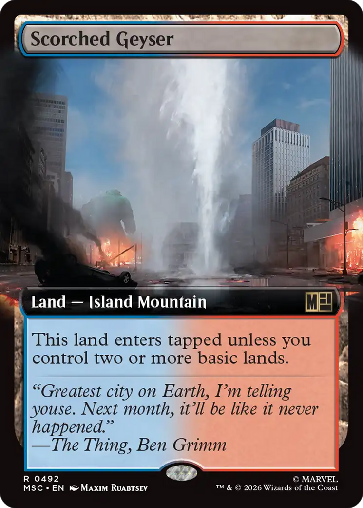 Scorched Geyser (Extended Art) [Marvel Super Heroes Commander] | Black Swamp Games
