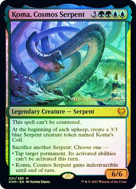 Koma, Cosmos Serpent [Kaldheim Prerelease Promos] | Black Swamp Games