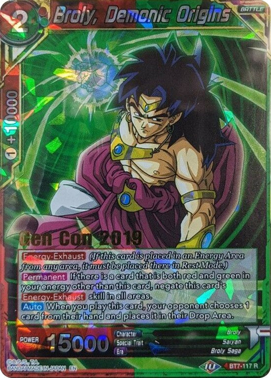 Broly, Demonic Origins (Gen Con 2019) (BT7-117) [Promotion Cards] | Black Swamp Games