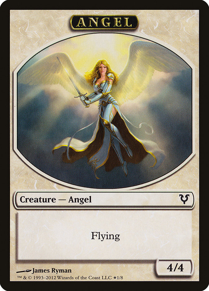 Angel // Demon Double-Sided Token (Oversized) [Open the Helvault] | Black Swamp Games