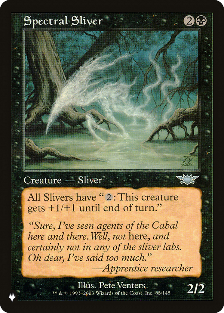 Spectral Sliver [The List Reprints] | Black Swamp Games