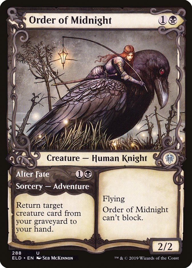 Order of Midnight // Alter Fate (Showcase) [Throne of Eldraine] | Black Swamp Games