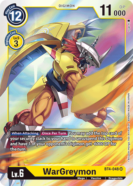 digimon cards wargreymon Card Credit Card Credit Card Skin Anime Town Creations Special reprint of the legendary WarGreymon card from BT14 Card WarGreymon X-Antibody SR Signature