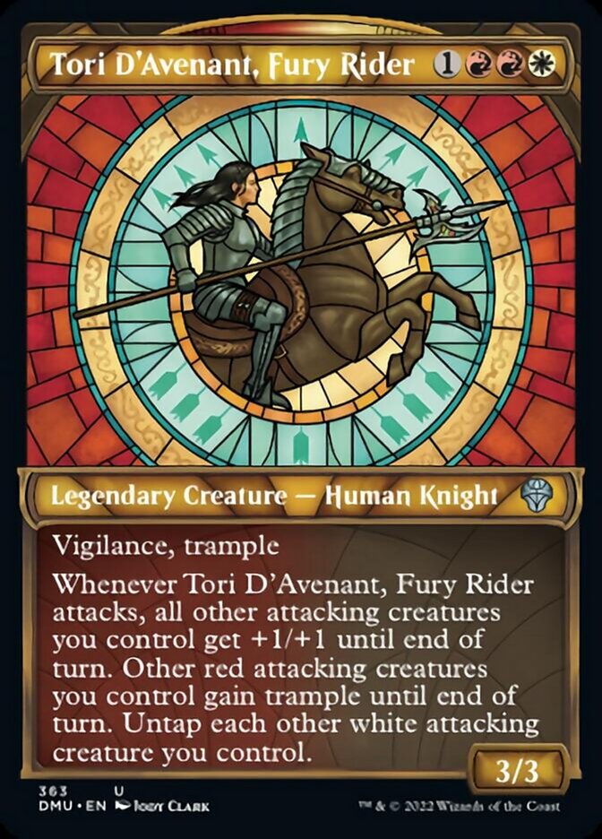 Tori D'Avenant, Fury Rider (Showcase Textured) [Dominaria United] | Black Swamp Games