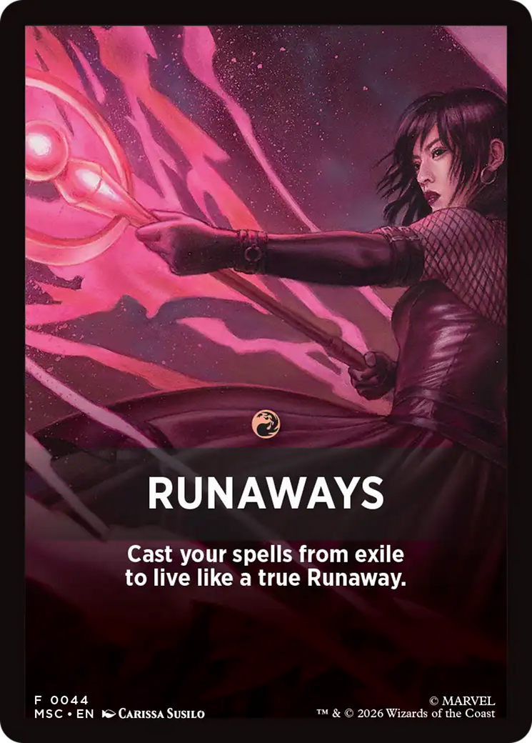 Runaways Theme Card [Marvel Super Heroes Commander] | Black Swamp Games
