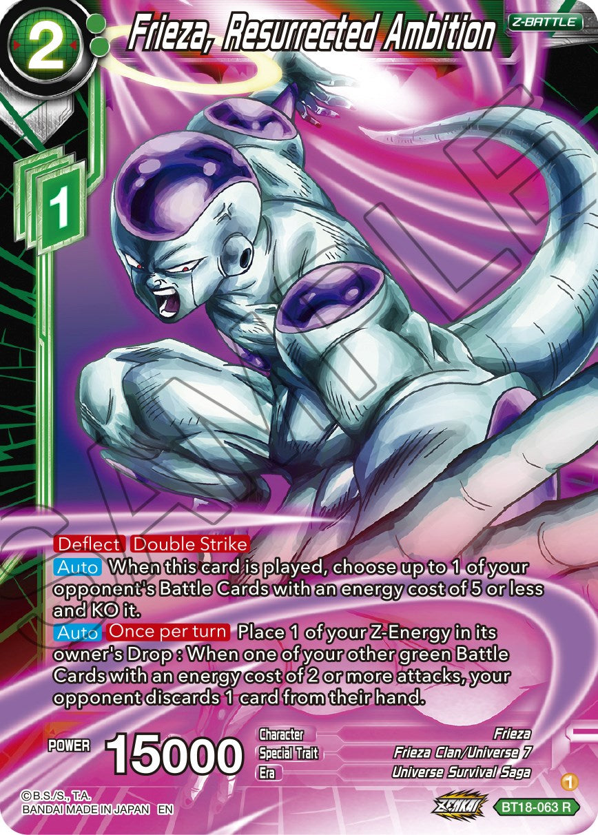 Frieza, Resurrected Ambition (BT18-063) [Dawn of the Z-Legends] | Black Swamp Games