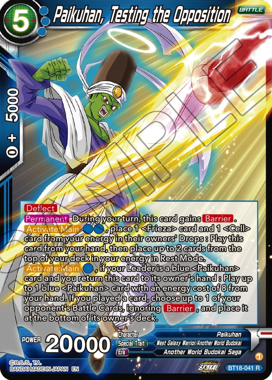 Paikuhan, Testing the Opposition (BT18-041) [Dawn of the Z-Legends] | Black Swamp Games