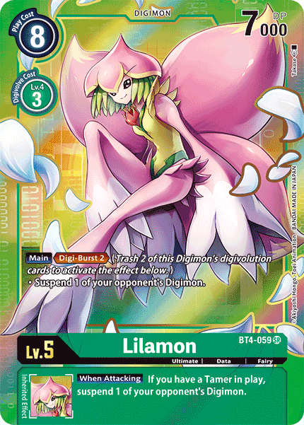 Lilamon [BT4-059] (Alternate Art) [Great Legend] | Black Swamp Games