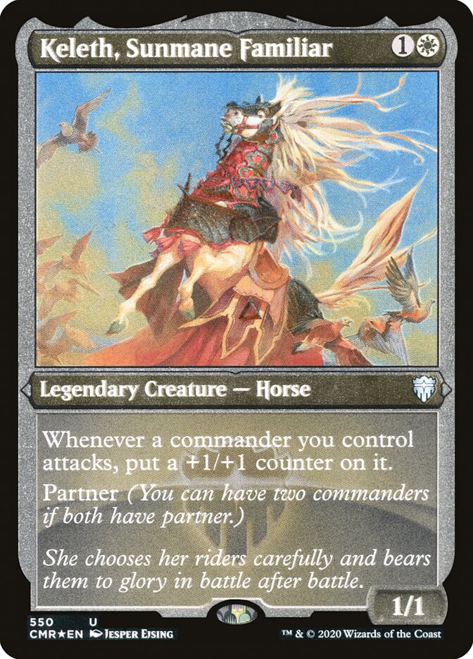 Keleth, Sunmane Familiar (Etched) [Commander Legends] | Black Swamp Games