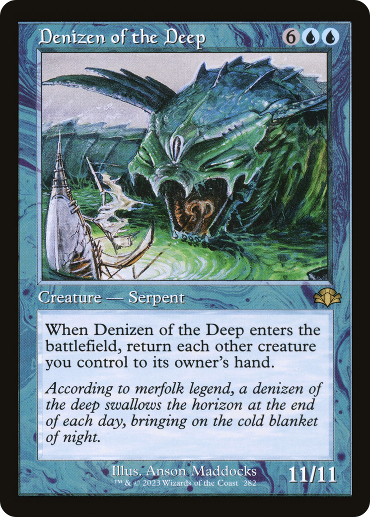 Denizen of the Deep (Retro) [Dominaria Remastered] | Black Swamp Games