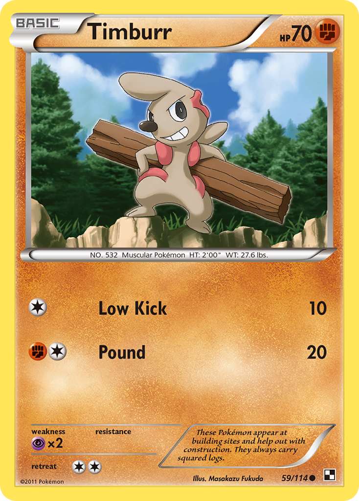 Timburr (59/114) [Black & White: Base Set] | Black Swamp Games