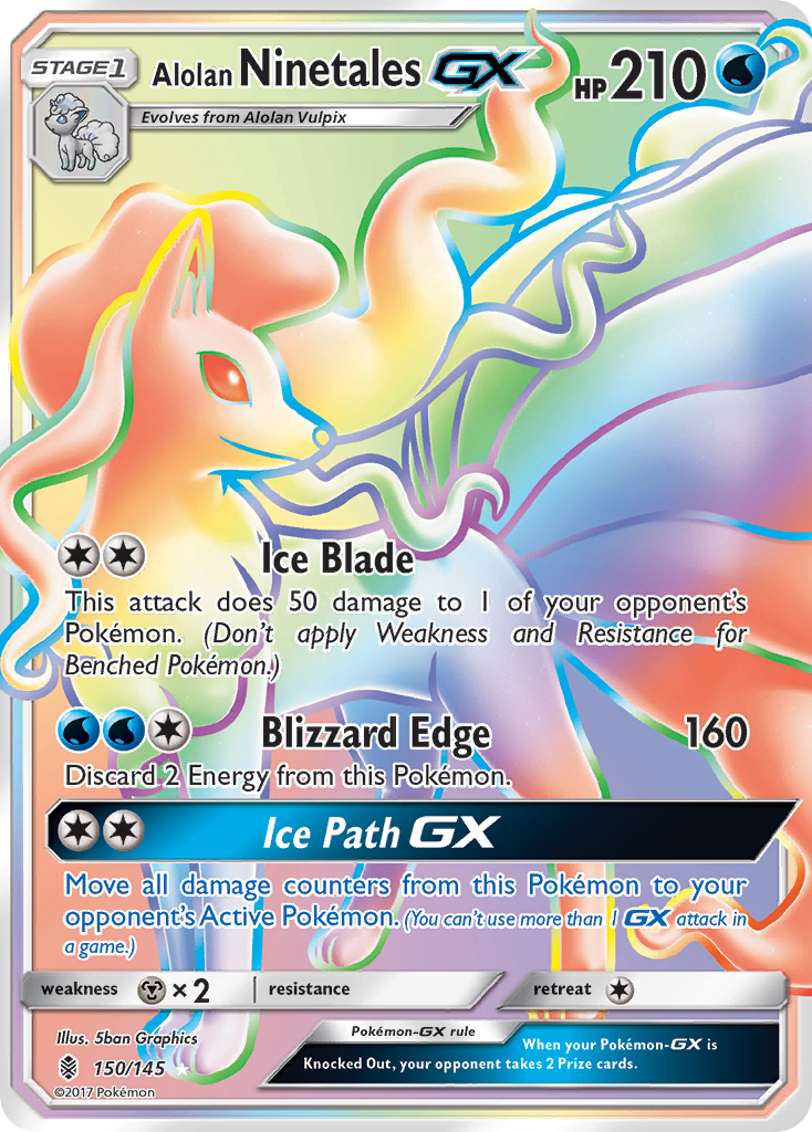 Alolan Ninetales GX (150/145) [Sun & Moon: Guardians Rising] | Black Swamp Games