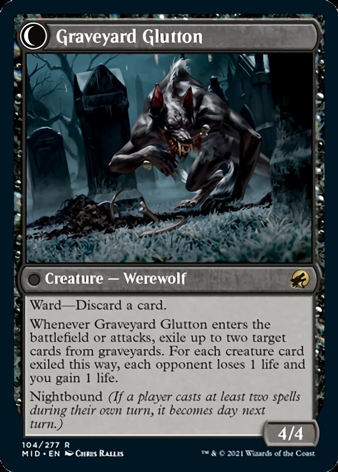 Graveyard Trespasser // Graveyard Glutton [Innistrad: Midnight Hunt] | Black Swamp Games