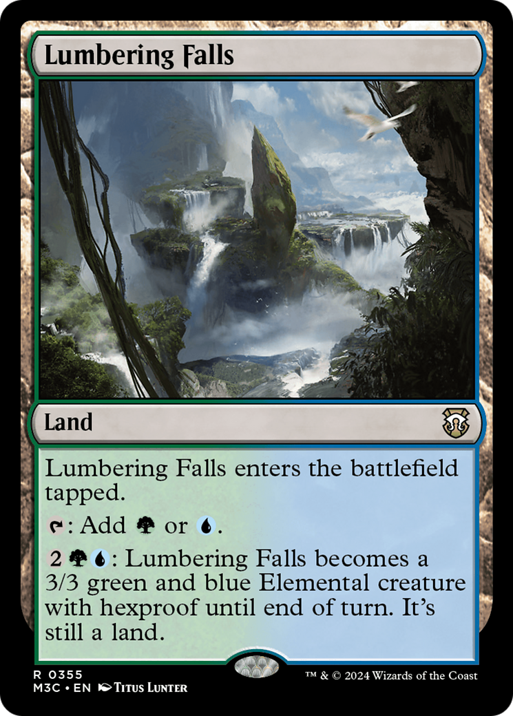 Lumbering Falls (Ripple Foil) [Modern Horizons 3 Commander] | Black Swamp Games