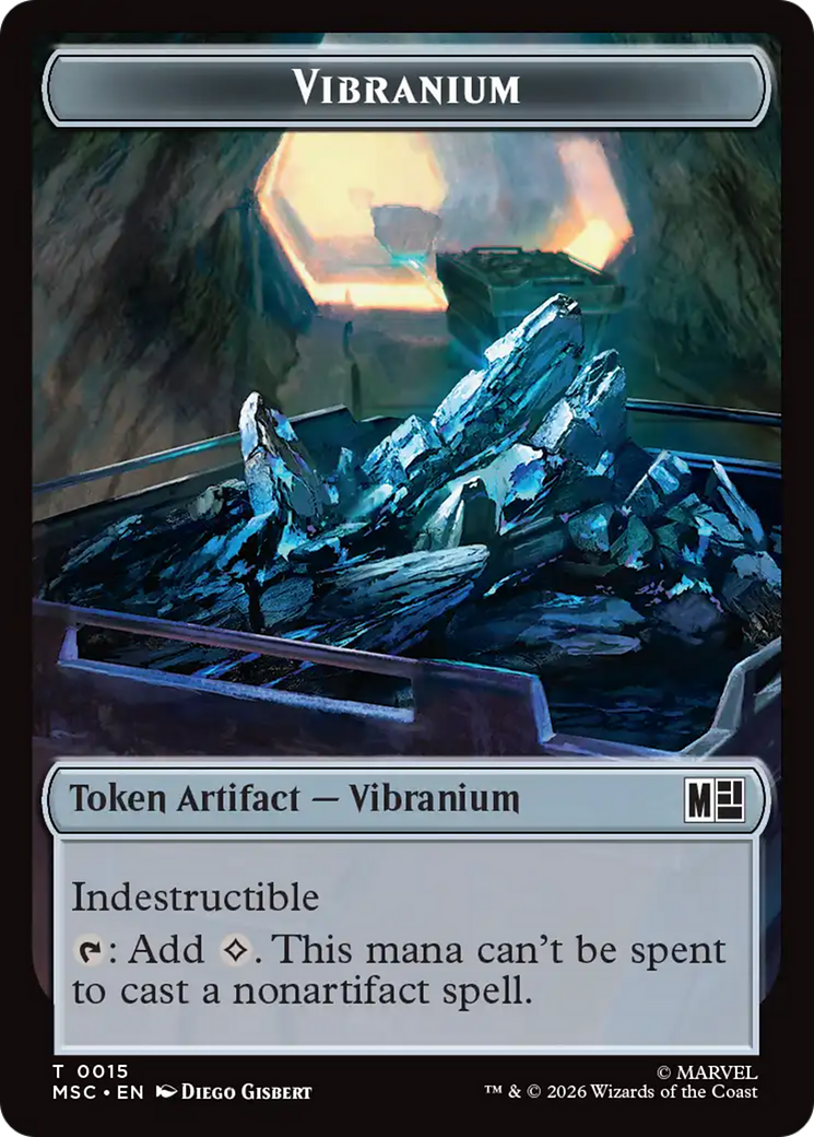 Angel (004) // Vibranium (015) Double-Sided Token [Marvel Super Heroes Commander Tokens] | Black Swamp Games