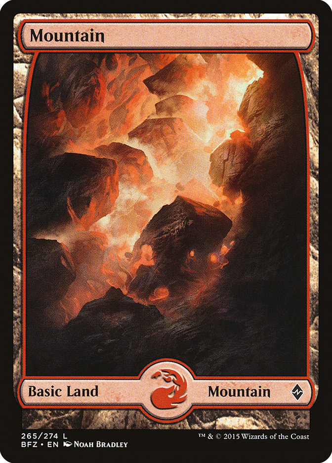 Mountain (265) (Full Art) [Battle for Zendikar] | Black Swamp Games
