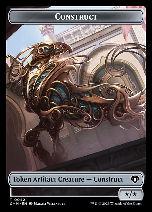 Treasure // Construct (0042) Double-Sided Token [Commander Masters Tokens] | Black Swamp Games