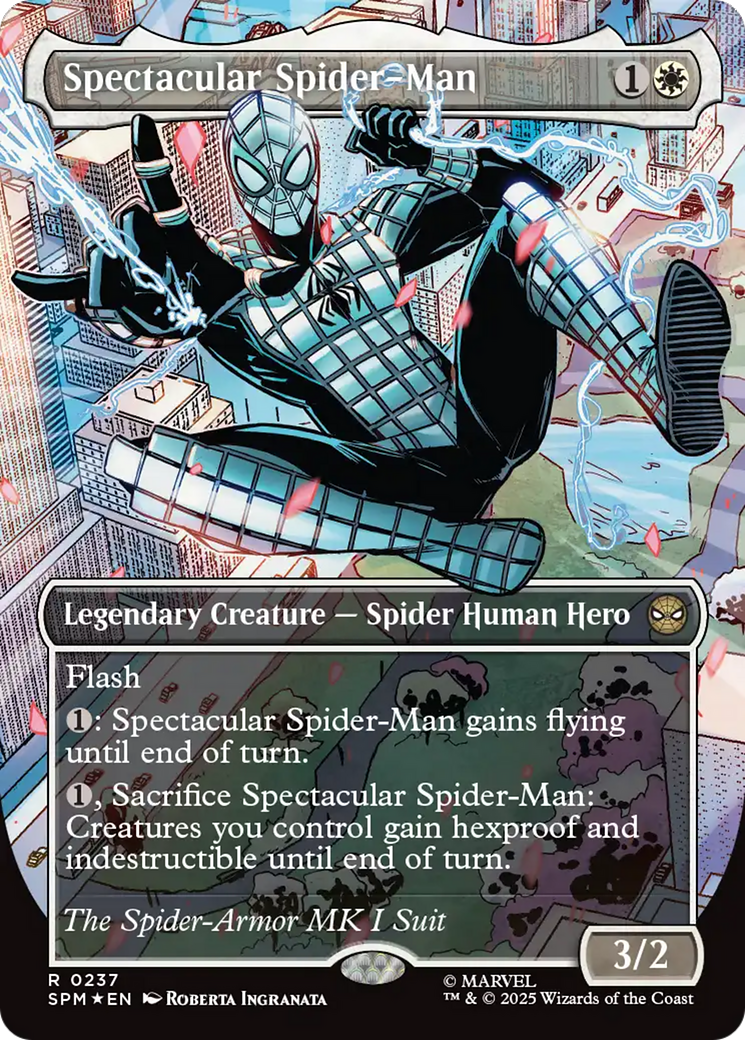 Spectacular Spider-Man (0237) (Borderless) (Textured Foil) [Marvel's Spider-Man] | Black Swamp Games