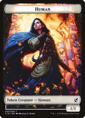 Treasure // Human Double-Sided Token [Commander 2019 Tokens] | Black Swamp Games